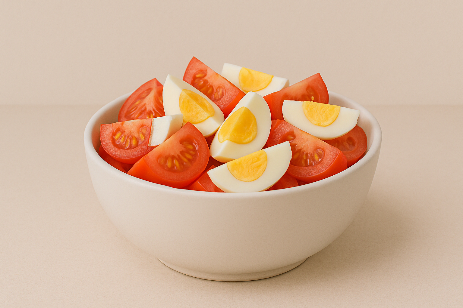 Ensalada de tomate y huevo